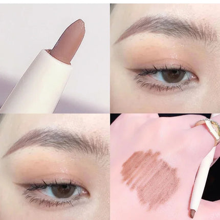 Glitter Pink Lying Silkworm Pen Color Natural Brightening Matte Eye Shadow Pencil Shimmer Glue Eyeliner Waterproof Korean Makeup