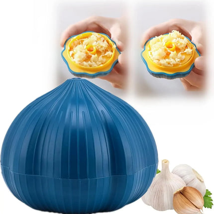 Kitchen Gadgets Cute Household Garlic Shape Plastic Manual Rotary Grinding Garlic Press Mini Chopper For Chili ginger and Garlic