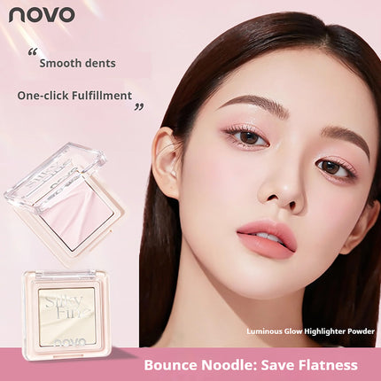 NOVO Monochrome Matte Highlighter Powder Brightens facial contours Smooths tear troughs Natural finish with flawless application