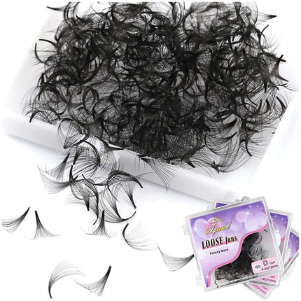 AGUUD 500 Fans Loose Fan Lashes Eyelash Extensions 5D 6D 8D 10D Pointy Base Premade Medium Stem Sharp Thin Russian Volume Lashes