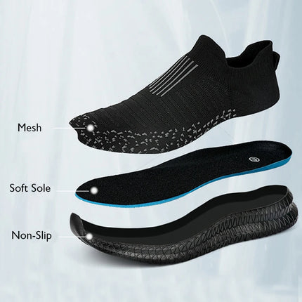 Breathable Men's Casual Shoes Lightweight Outdoor Male Walking Shoes Anti-slip Men's Sneakers Slip-on Flats Vulcanized Shoes 2023