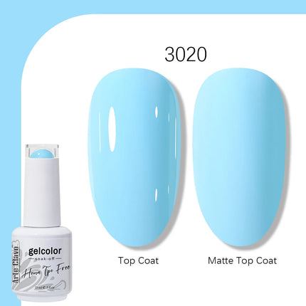 Arte Clavo Solid Color Gel Nail Polish 15ml Soak Off UV LED Gel Semi-Permanent Glitter Polish For Manicure Nail Art Salon Gel