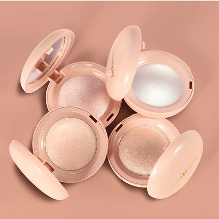 Lakerain Silken Touch Highlight Powder Smooth Texture Luminous Finish Long Lasting Makeup Waterproof Baked Highlighter Powder