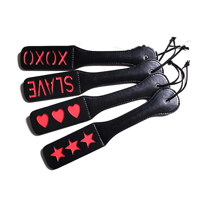 pattern Printed BDSM Paddle Unique Design, Soft Leather Material, Ideal for BDSM Interaction and Other Intimate Scenes
