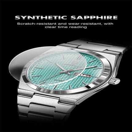 PAAZOMU Luxury Men Wristwatch Waterpro Of Luminous Date Week Watch For Man Stainless Steel Men's Watches Quartz Male Clock Sport
