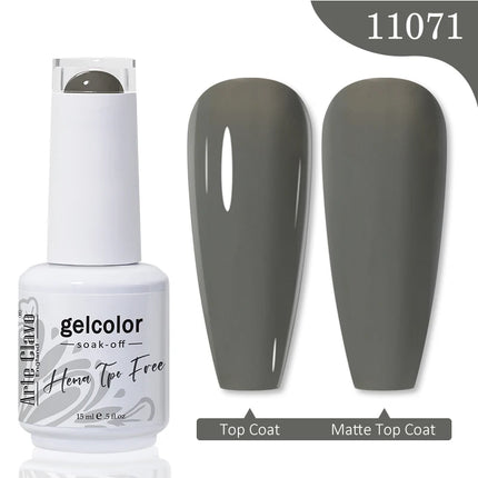 Arte Clavo Red Brown Gel Nail Polish 15ml Autumn Series Base Top Coat Soak Off UV Gel Semi Permanent Varnishes Design Nail Art