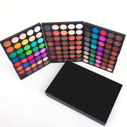 120 Color Eye Makeup,3-in-1 Eyeshadow Palette,Matte Shimmer Highly Pigmented Long Lasting Waterproof Eye Shadow for Festival