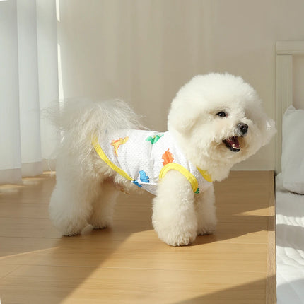 New Summer Small Dog Vest Summer Cool Thin Cat Sleeveless Vest Breathable Cute Medium Dog Halter Vest Clothes Puppy Halter Top