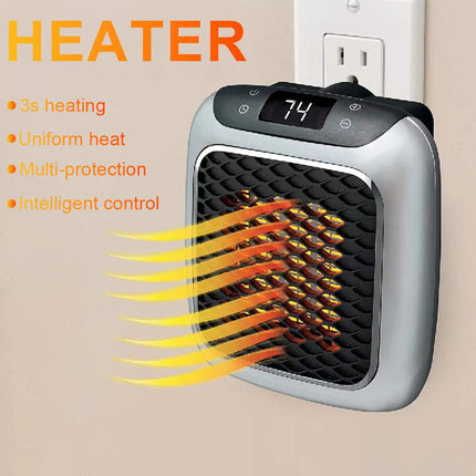 Indoor Electric Heater 800W Wall Mount Portable Fast Heating Warmer PTC Ceramic Digital Heaters For Bedroom Bathroom Living Room