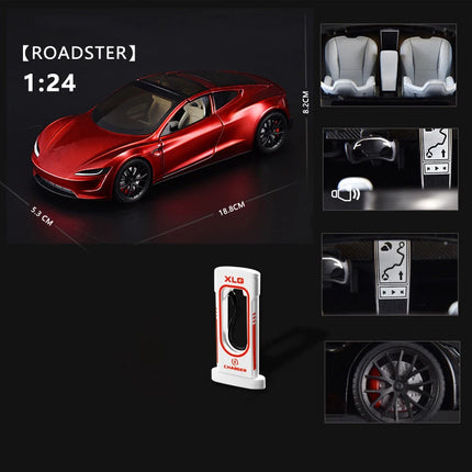 1:24 Model X Model Y Model 3 Alloy Die Cast Toy Car Model Sound and Light Children's Toy Collectibles Birthday gifts