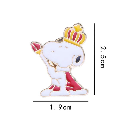 Anime Snoopys Metal Badges Woodstock Brooch Cartoon Button Badge Alloy Brooch Badge Student Clothes Bag Decor Pin Gift
