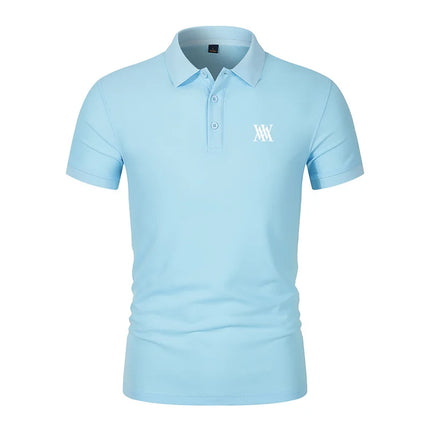 Men's anti-pilling polo shirt with flip collar, casual business fashion, slim fit polo shirt, new for summer 2026