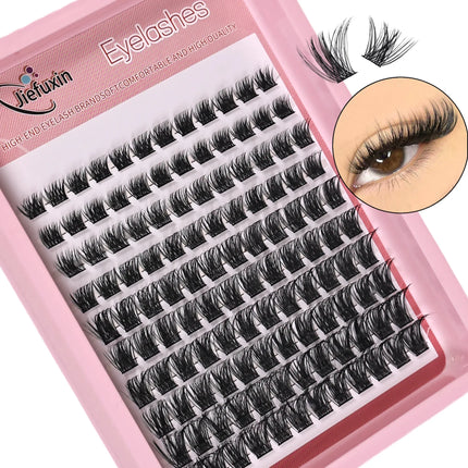 Lash Clusters 120pcs Cluster Lashes 8-16mm Wispy Individual Eyelashes Extensions Natural LookLash D Curl Fluffy Cluster Lashes