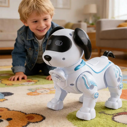 Electronic Robot Dog Toys With Music Song Robot Dog for Children's Gifts Creative Small Dog Toy Can Walking Dancing