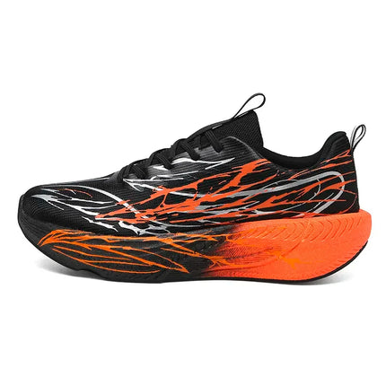 New Couple Sports Shoes Heartbeat Popcorn Carbon Plate Soft Sole Running Shoes for Men Women Fashion Casual Student Sneakers