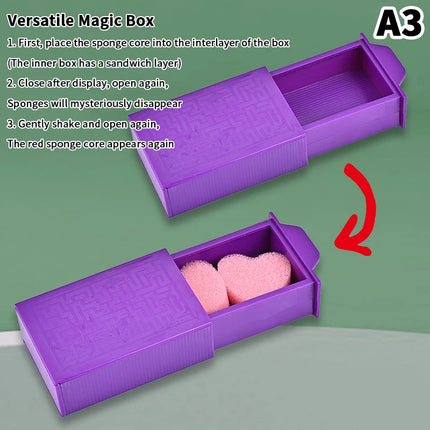 1Pc Funny Gadgets Kids Toys Changeable Magic Box Puzzle Interaction Close-Up Magic Props Tricks Classic