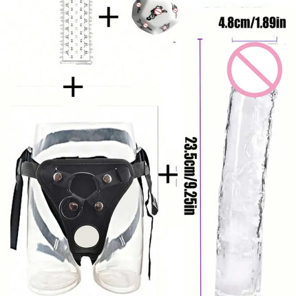 Wearable Strapon Penis for Women Black Dildo Pants Lesbian G Spot Stimulator Adult Standard Size Women Strap Sex Toys for Women