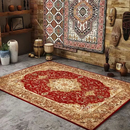 Persian American Retro Carpet Large Area Living Room Decoration Home Ethnic Style Bedroom Rug Cloakroom Lounge Soft Washable Mat