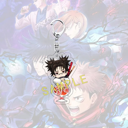 Anime JUJUTSU KAISEN 6cm Acrylic Cute Character Yuji Itadori Backpack Pendant Car Key Decoration Fan Gift Keychain