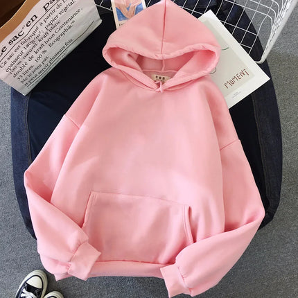 2021 Blank Solid Color Hooded Sweatshirt Women's Independent Station Ebay Wish Cross-border Top Sweatshirt Fleece Material