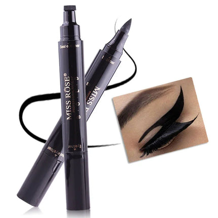 Long-lasting Eye Liner Pencil for Eye Makeup,Waterproof Double-Sided Liquid Eyeliner Stamp Pen Set for Beginners