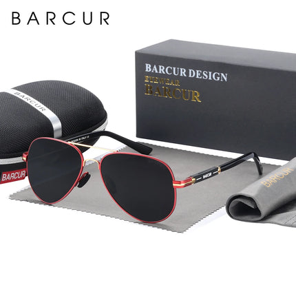 BARCUR Polarized Mens Sunglasses Pilot Sun Glasses for Men accessories Driving Fishing Hiking Eyewear Oculos Gafas De Sol
