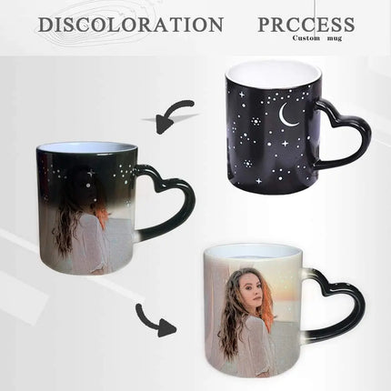 Customized Coffee Mugs Ceramic Magic Mug Pour In Hot Water Pictures Display Print Photo LOGO Text DIY Change Color Cup Gifts