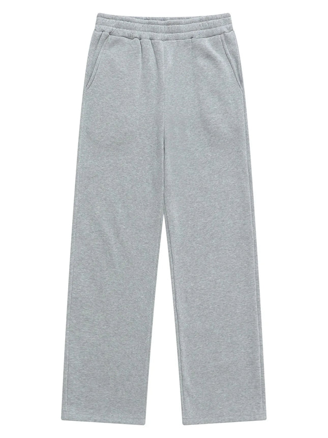 Men's solid color straight leg jogging pants, suitable for casual sports such as running, gym, and outdoor activities
