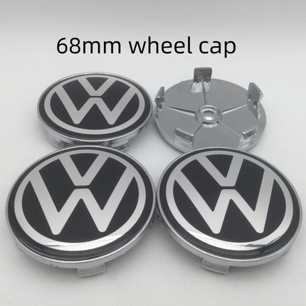 4pcs 3D new black for 56mm 60mm 65mm 68mm Car emblem Wheel hub Center Cap Badge covers sticker Decal styling Accessories