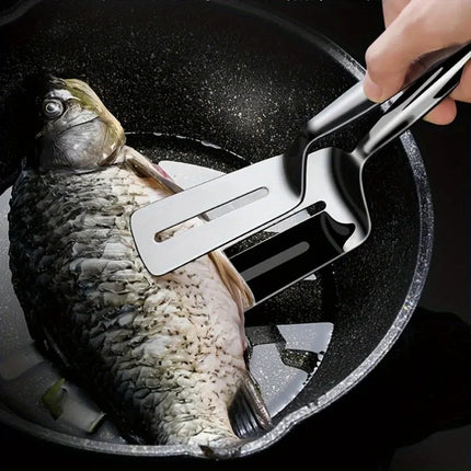 1/3pc Stainless Steel Spatula with Clamp Picnic BBQ Clip Tong Multifunctional Cooking Tool For Frying Fish Steak Kitchen Utensil