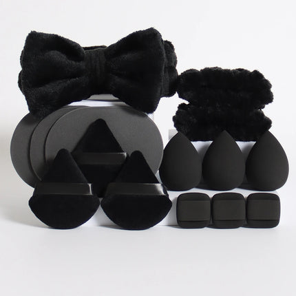 15 件套 Cosmetic Puff Makeup Sponge Blender Beauty Egg Foundation Sponges Puff Wash Face Headband Wristband Make up Accessories