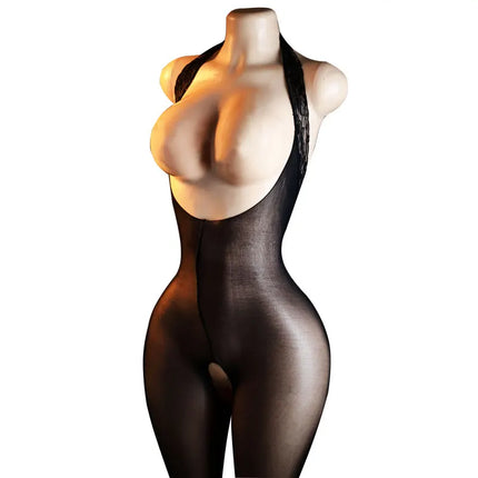 Open Bra Sexy Lingerie Bodysuit Women Lace Crotchless Bodystocking for Adult See Through Nightwear