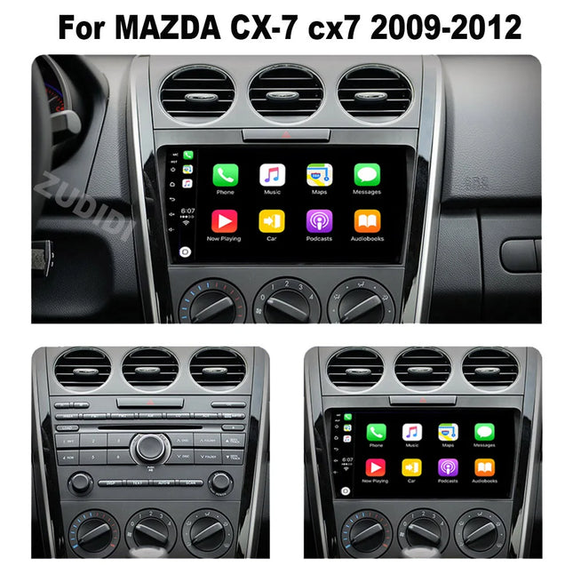 Android 16 DSP Car GPS Navigation Radio Multimedia Player For MAZDA CX-7 CX7 CX 7 2007 2008 2009 2010 - 2014 BT 5G WIFI