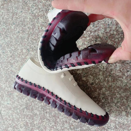 Sneakers Women Shoes Loafers Lace Up Leather Flat New Spring Casual comfortable Mom Shoe Mujer Zapatos Chaussure Femme