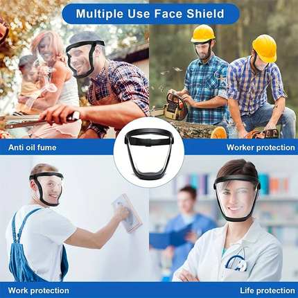 Transparent Facial Shield Anti-Fog Work Protection Mask Filter Dust-proof Anti-splash Full-Face Grinding Weeding Protection Mask
