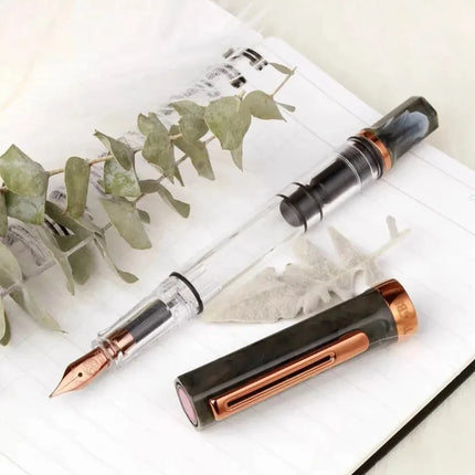 Original TWSBI ECO Piston Pen Transparent Resin Fountain Pen Holder Large Capacity Ink Storage Student Writing Business Gift