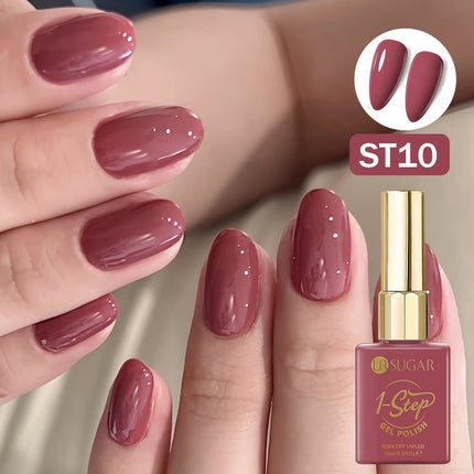 UR SUGAR 15ml 1 Step Gel Polish 3 IN 1 Red Pink Glossy Nail Soak Off LED UV Gel Nail Varnishes No Need Base Gel and Top Coat