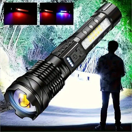 A76 Super Bright Rechargeable Flashlight with Clip -Portable Powerful Illumination for Outdoor Adventure, Emergency & Daily Use