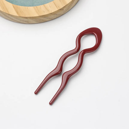 New Hair Fork Leopard Print U-Shaped Barrettes Hair Stick Bun Clip Hairpins Women Girls Ponytail Meatball Head Hair Accessories