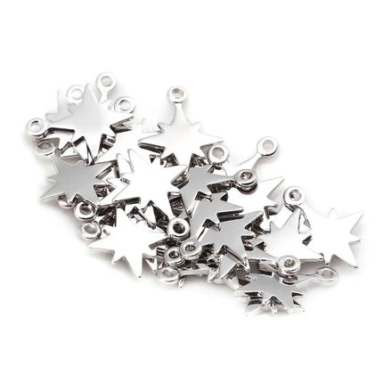 18K Gold Color Brass  Zircon Star Charms Pendants Jewelry Necklaces Earrings Bracelets Making Supplies Diy Findings Accessories