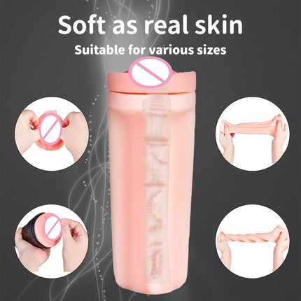 1pc Male Masturbator Artificial Vaginal For Men 18 Penis Pump Glans Sucker Real Pussy Sex Toys Erotic Goods juguetes sexuales