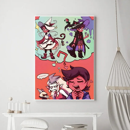 Cartoon The O-Owl House Poster Vintage Poster Prints Art Home Canvas Painting Bathroom Kitchen Bar Accessories Wall Sticker