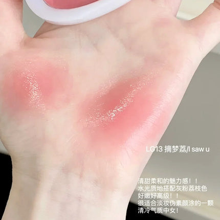 LEEMEMBER Watery Blush Moisturizing Blusher Cream Monochrome Shimmer Cute Cosmetics Longlasting Jelly Face Blusher In Bar Makeup