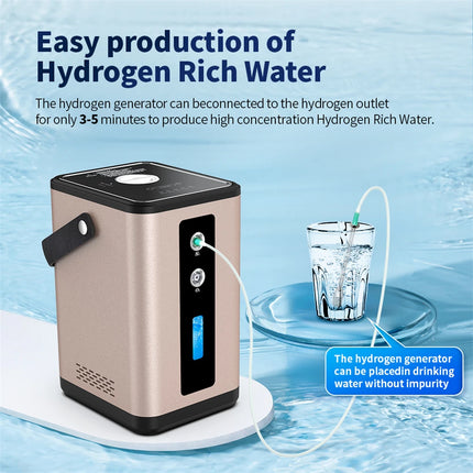 SUYZEKO Hydrogen  Inhalation Machine, 99.99% portable Purity Dual Outlet H2 Generator, PEM molecular  Water Electrolysis Ionizer