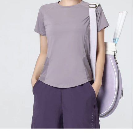 PHIGEER quick dry sport tops for women with short sleeve breathable running shirt lightweight athletic tee for hiking yoga gym