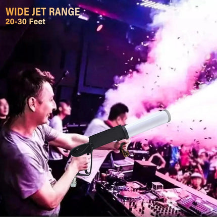 Handled CO2 Smoke Jet Machine LED Gas Column Fog Gun Machine Stage Special Effect For DJ Disco Party Wedding
