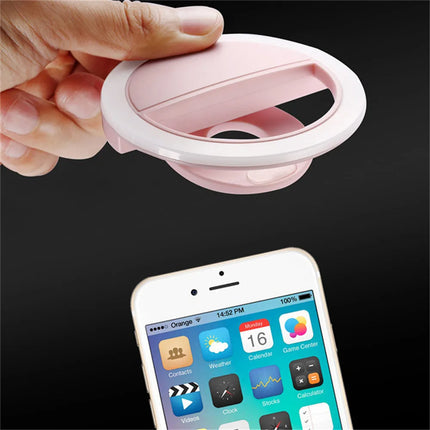 1pcs Mini Selfie Ring Light Mobile Phone Fill light Lens LED Selfie Lamp Ring for IPhone Selfie Smartphone Selfie Ring Light