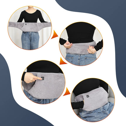Electric Heating Belt Hand Warmer Winter Heater Waist Warmers Hot Compress Abdominal Lumbar Uterus Warming Pad USB Charging