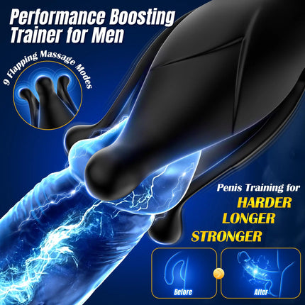 Remote Control Prostate Massager Vibrator Sex Toys Men Anal Plug 9 Tension Shock Flapping Thrusting Vibrating Butt Plug for Gay