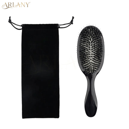 ARLANY Boar Bristle Hair Extensions Brush, Matte Nylon Teeth Massage Comb, Hair Styling, Hair Beauty Accessories, Hairdressing